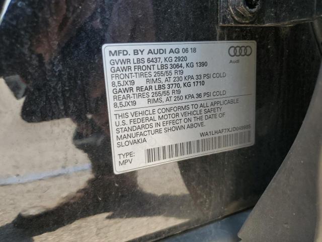 2018 AUDI Q7 PREMIUM - WA1LHAF7XJD049985