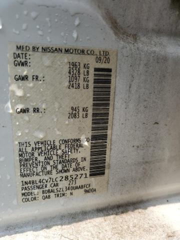 2020 NISSAN ALTIMA SR 1N4BL4CV7LC285271