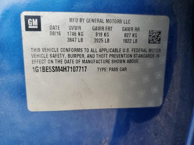 2017 CHEVROLET CRUZE LT - 1G1BE5SM4H7107717