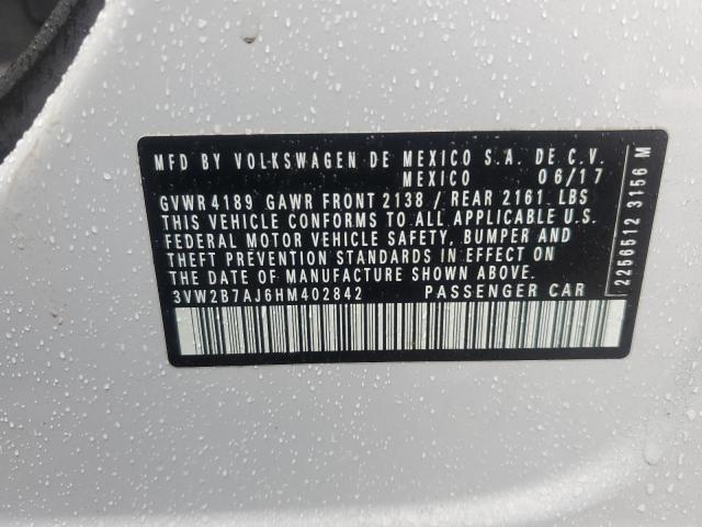 2017 VOLKSWAGEN JETTA S - 3VW2B7AJ6HM402842