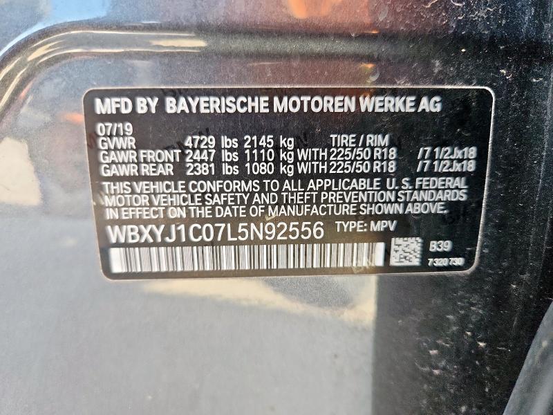 2020 BMW X2 XDRIVE2 WBXYJ1C07L5N92556