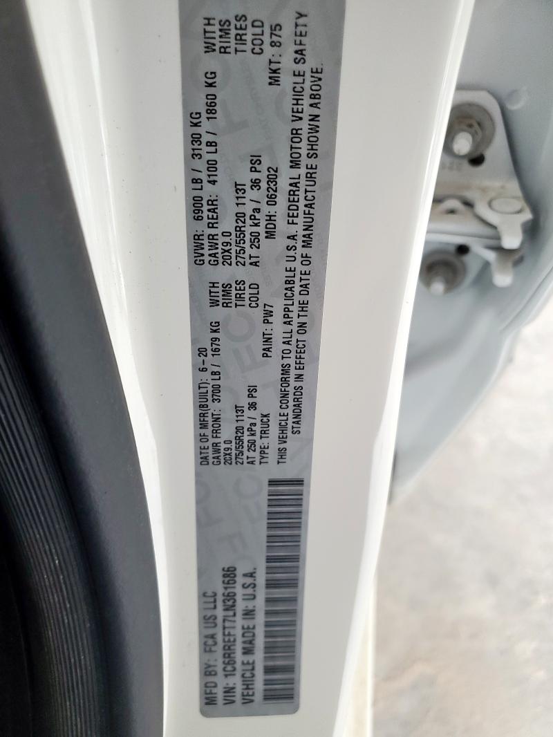 2020 RAM 1500 BIG H - 1C6RREFT7LN361686