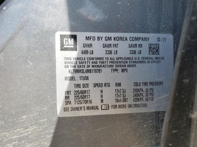 2021 CHEVROLET TRAILBLAZE KL79MRSL4MB170781