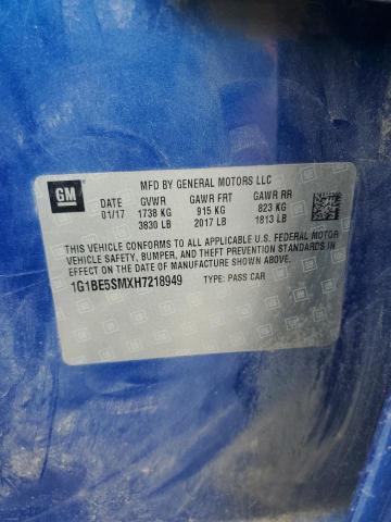 2017 CHEVROLET CRUZE LT - 1G1BE5SMXH7218949