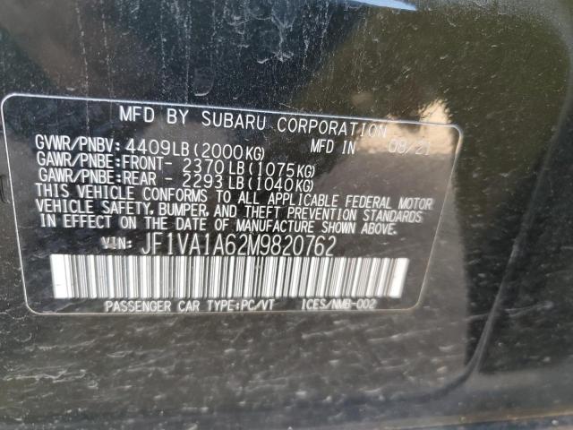 2021 SUBARU WRX JF1VA1A62M9820762
