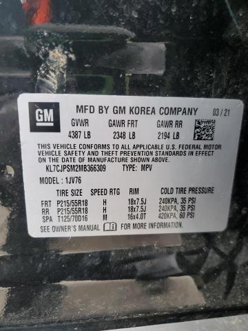 2021 CHEVROLET TRAX 1LT #3296971815