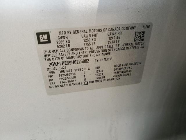 2017 GMC TERRAIN SL - 2GKFLPE39H6226882