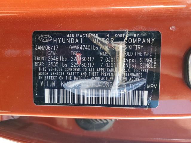 2017 HYUNDAI TUCSON LIM - KM8J3CA4XHU403272