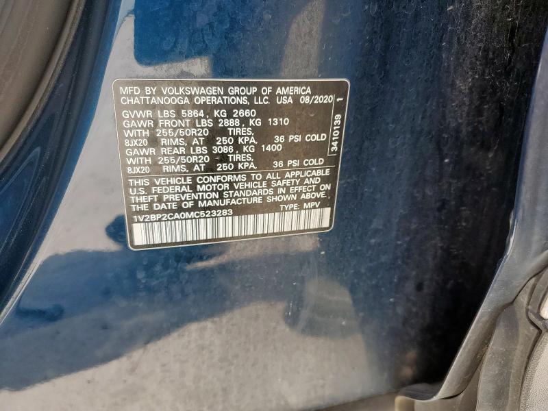 2021 VOLKSWAGEN ATLAS SEL - 1V2BP2CA0MC523283