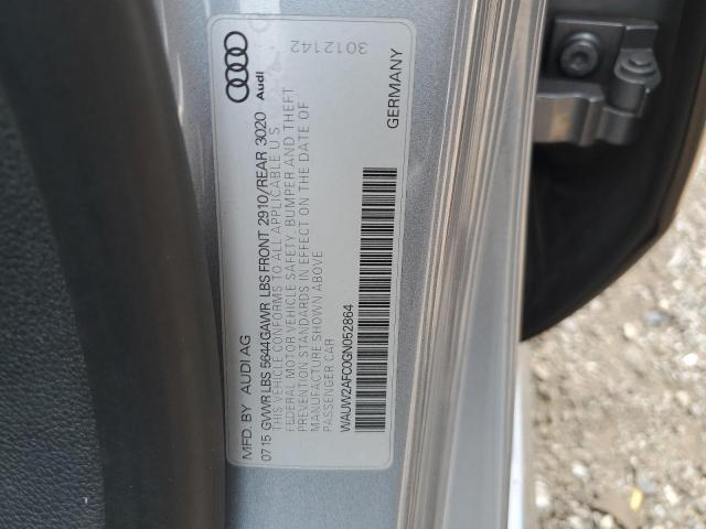 2016 AUDI S7 PRESTIG WAUW2AFC0GN052864