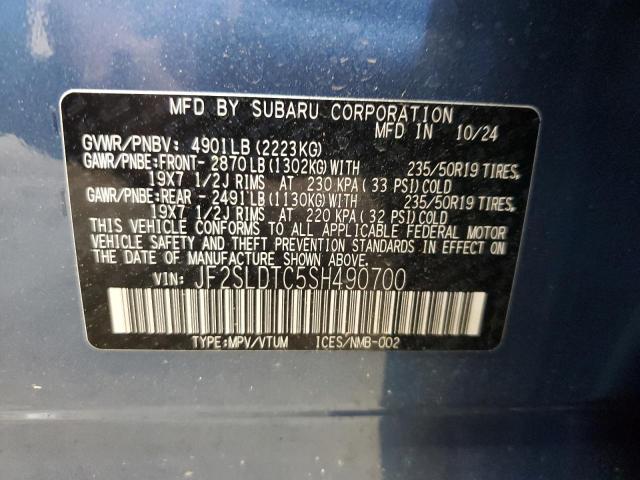 2025 SUBARU FORESTER T JF2SLDTC5SH490700