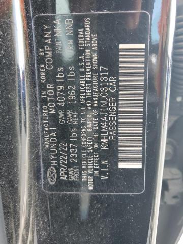 2022 HYUNDAI ELANTRA BL KMHLM4AJ1NU031317