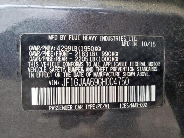 2016 SUBARU IMPREZA JF1GJAA69GH004750
