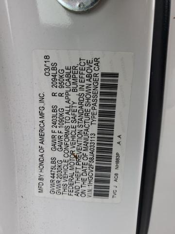 2018 HONDA ACCORD EXL 1HGCV2F58JA033113