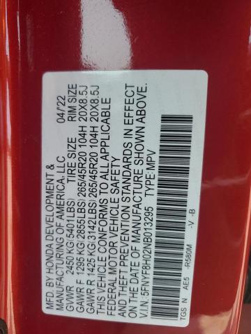 2022 HONDA PASSPORT E 5FNYF8H02NB013295