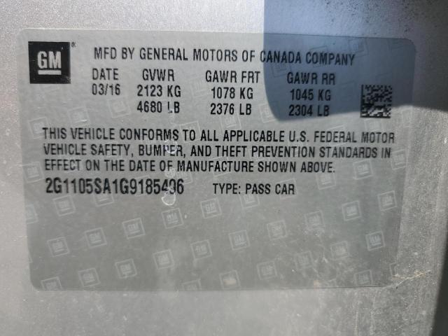 2016 CHEVROLET IMPALA LT - 2G1105SA1G9185496