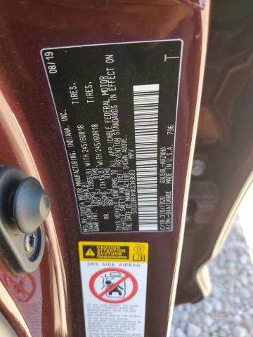 2019 TOYOTA HIGHLANDER 5TDZZRFH1KS349683
