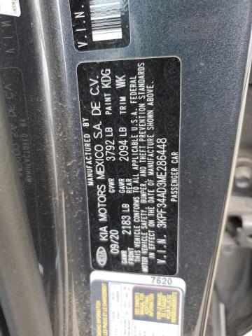 2021 KIA FORTE GT L 3KPF34AD3ME286448