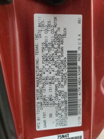 2011 TOYOTA TACOMA ACCESS CAB - 5TFUX4EN8BX007359