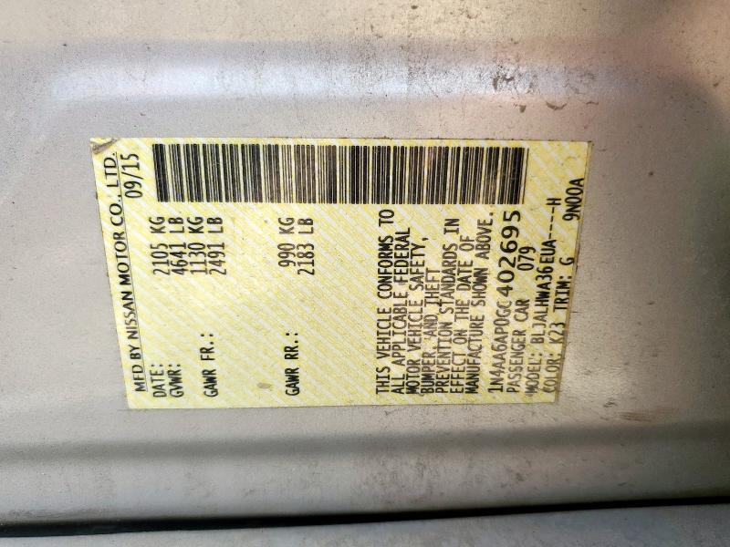 2016 NISSAN MAXIMA 3.5 - 1N4AA6AP0GC402695