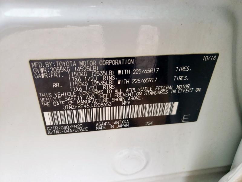2018 TOYOTA RAV4 LE - JTMZFREV6JJ208653