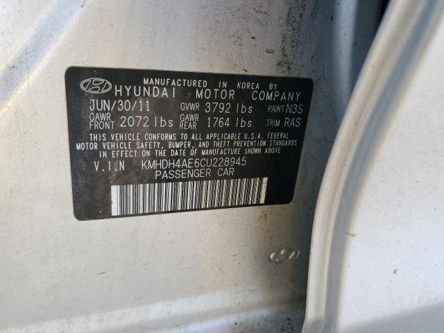 2012 HYUNDAI ELANTRA GLS - KMHDH4AE6CU228945