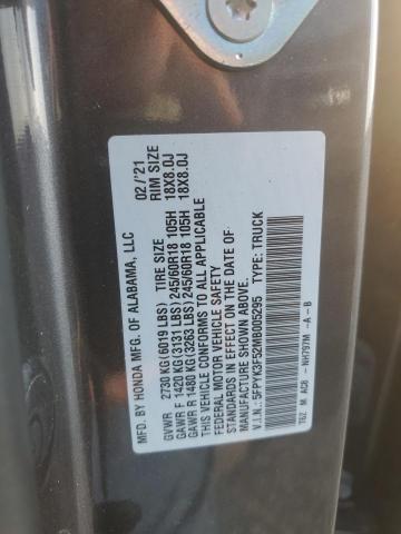 2021 HONDA RIDGELINE 5FPYK3F52MB005295