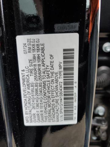 2025 HONDA PILOT EXL 5FNYG1H41SB043472