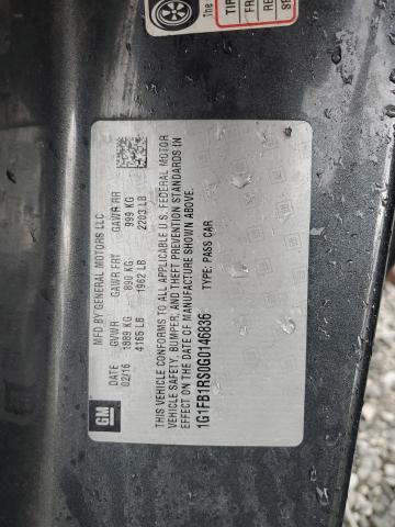 2016 CHEVROLET CAMARO LT 1G1FB1RS0G0146836