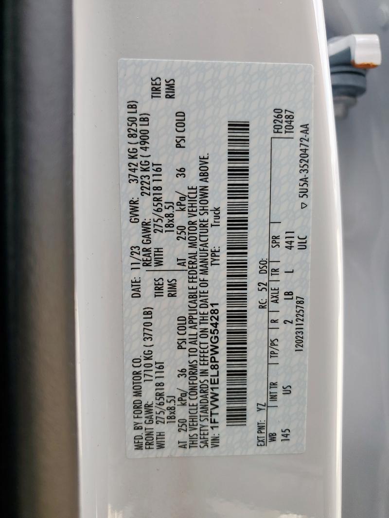 2023 FORD F150 LIGHT 1FTVW1EL8PWG54281