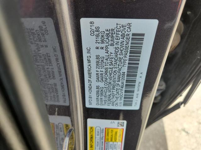 2018 HONDA ACCORD EX 1HGCV1F49JA120584