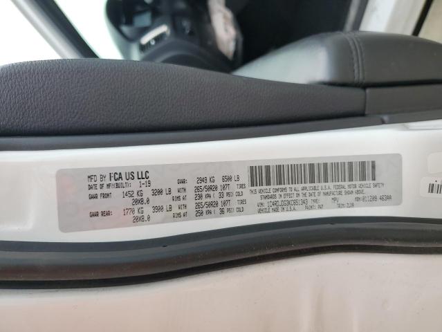 2019 DODGE DURANGO GT 1C4RDJDG3KC651343