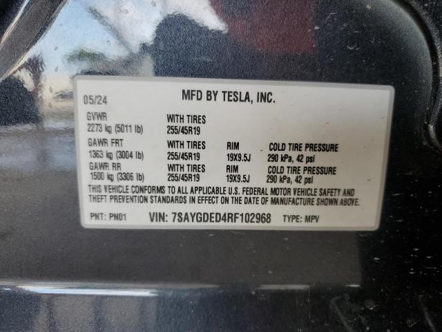 2024 TESLA MODEL Y - 7SAYGDED4RF102968