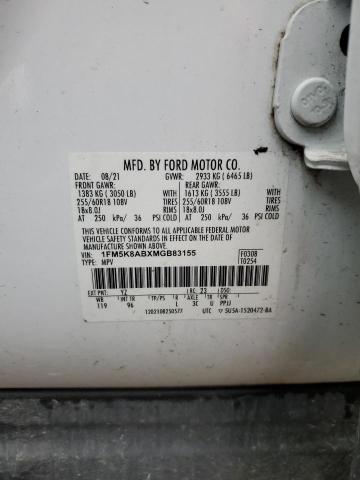 2021 FORD EXPLORER P 1FM5K8ABXMGB83155