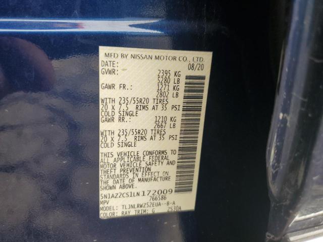 2020 NISSAN MURANO SL 5N1AZ2CS1LN172009