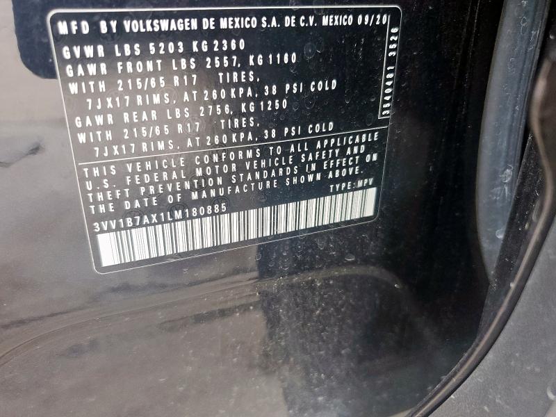 2020 VOLKSWAGEN TIGUAN S - 3VV1B7AX1LM180885