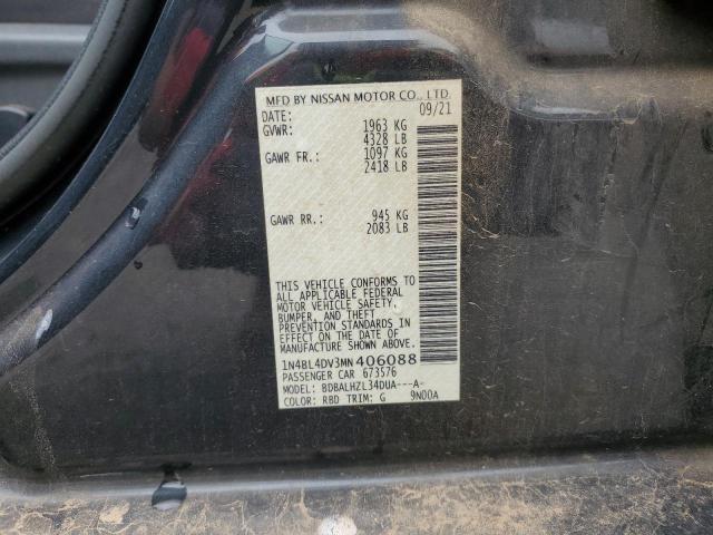 2021 NISSAN ALTIMA SV - 1N4BL4DV3MN406088