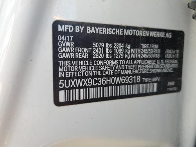 2017 BMW X3 XDRIVE2 - 5UXWX9C36H0W69318