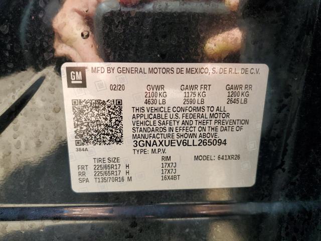 2020 CHEVROLET EQUINOX LT - 3GNAXUEV6LL265094