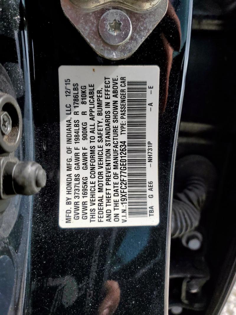 2016 HONDA CIVIC EX - 19XFC2F77GE012634