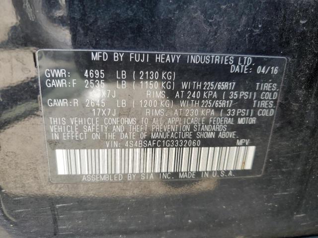 2016 SUBARU OUTBACK 2. - 4S4BSAFC1G3332060