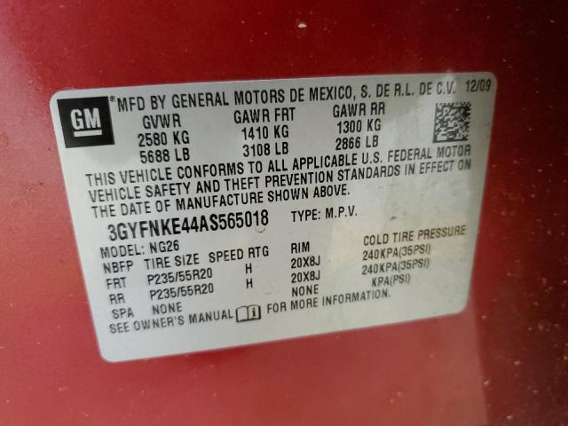 2010 CADILLAC SRX PREMIU - 3GYFNKE44AS565018