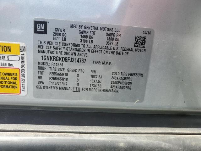 2015 CHEVROLET TRAVERSE L 1GNKRGKD8FJ214767