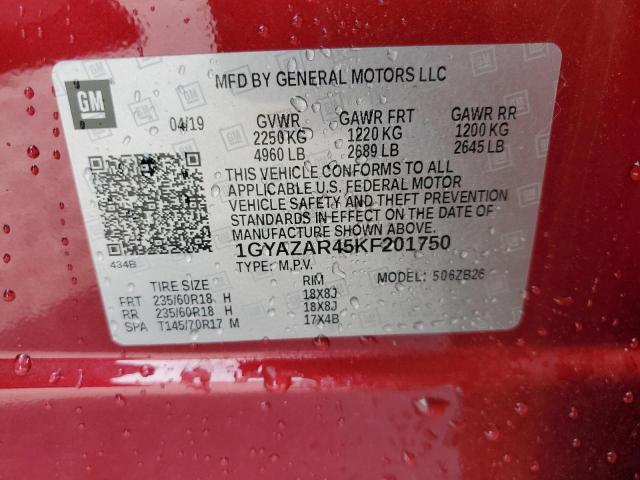 2019 CADILLAC XT4 LUXURY 1GYAZAR45KF201750