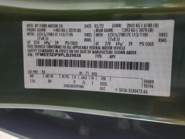 2023 FORD BRONCO BAS 1FMEE5DP9PLB29838