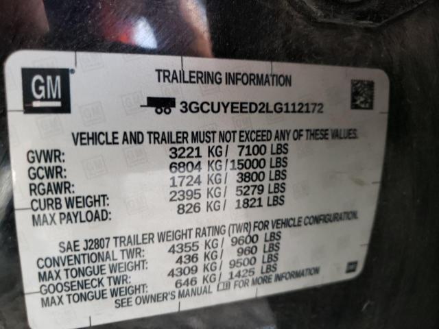 2020 CHEVROLET SILVERADO - 3GCUYEED2LG112172