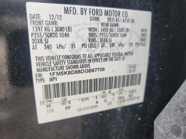 2013 FORD EXPLORER X - 1FM5K8D88DGB87706