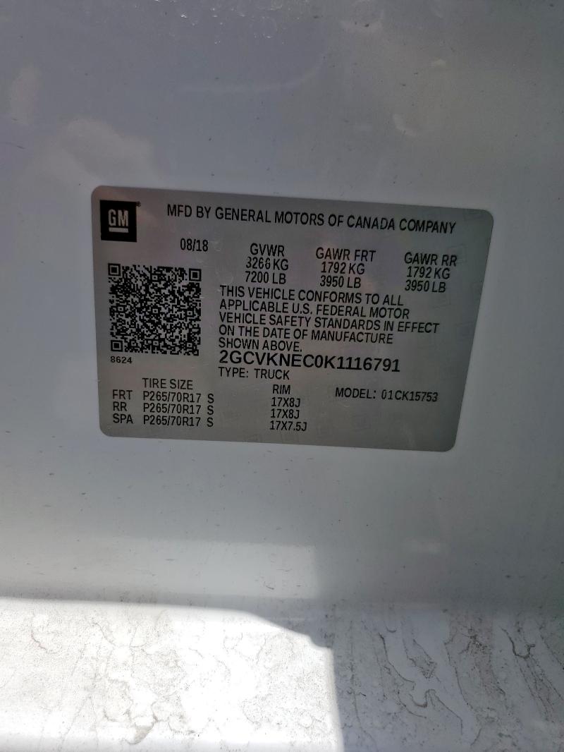 2019 CHEVROLET SILVERADO LD K1500 BASE/LS 2GCVKNEC0K1116791