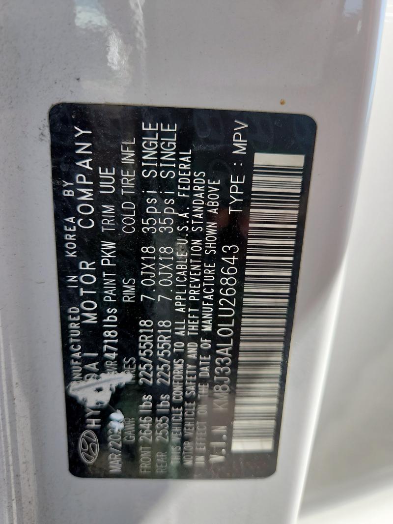 2020 HYUNDAI TUCSON LIM - KM8J33AL0LU268643