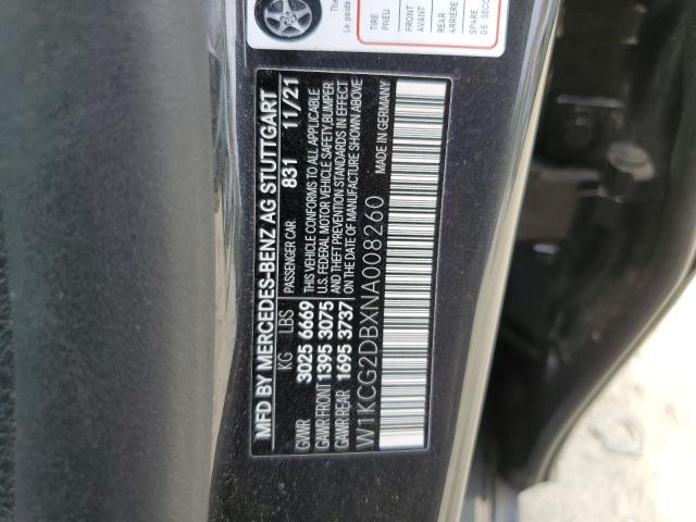 2022 MERCEDES-BENZ EQS SEDAN W1KCG2DBXNA008260